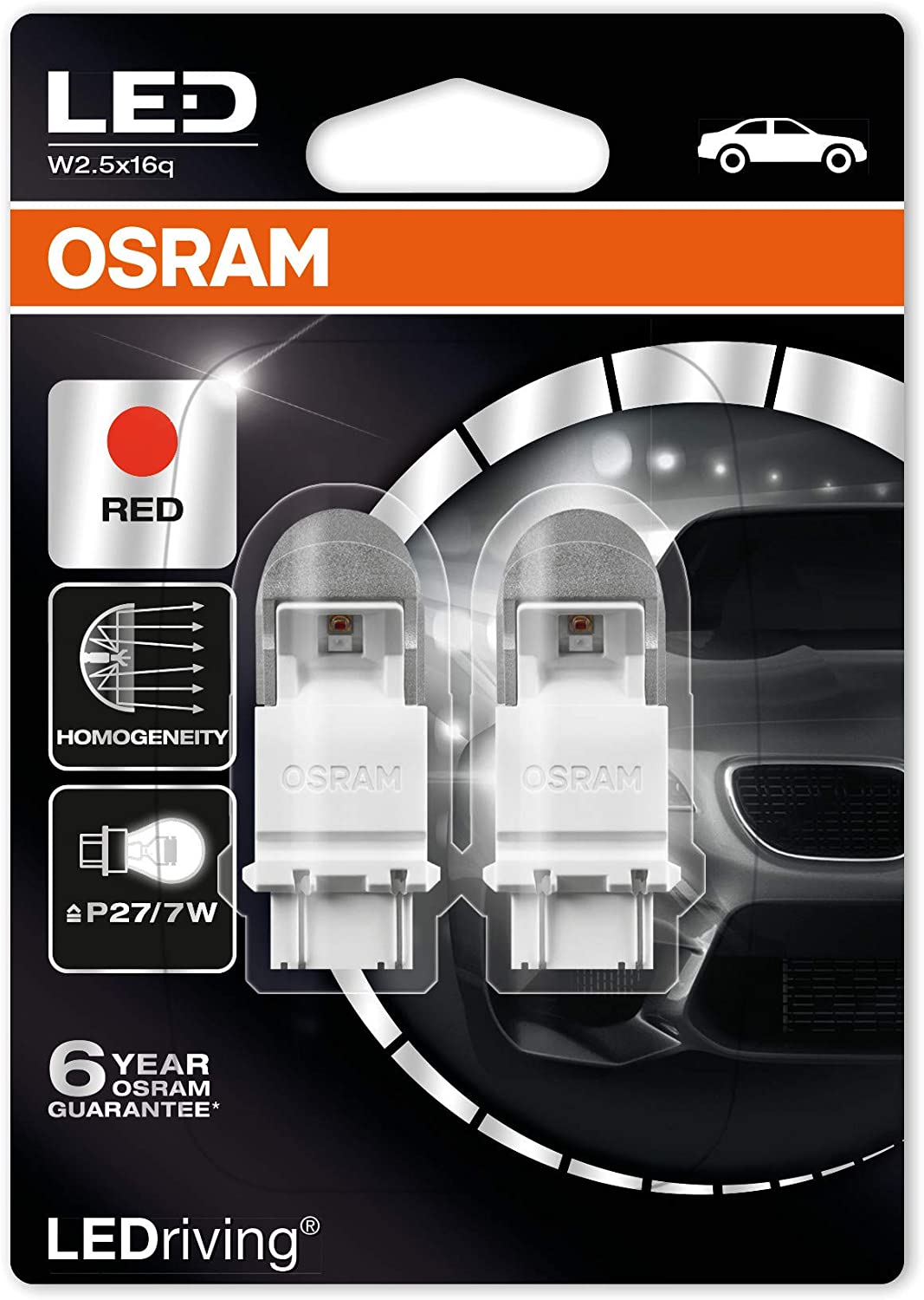 

Автолампа Osram 3557R-02B LEDriving Premium P27/7W W2,5x16q 2 W