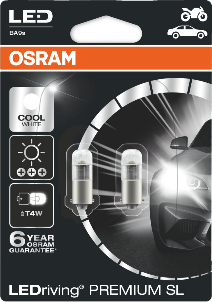 

Автолампы Osram 3850CW-02B LEDriving Premium T4W BA9s 0,8 W