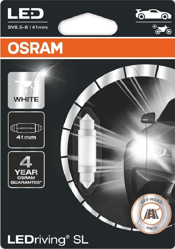 

Автолампа Osram 6418DWP01B LEDriving Standard C5W SV8,5-8 0,5 W прозрачный