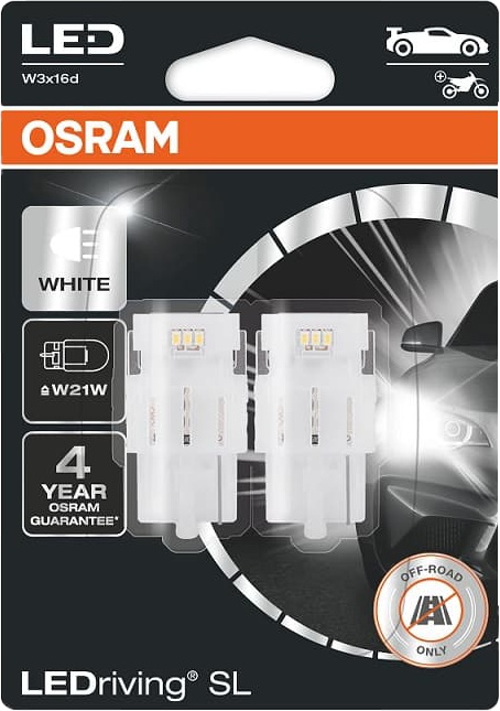 

Автолампа Osram 7505DWP-02B LEDriving W21W W3x16d 2,5 W