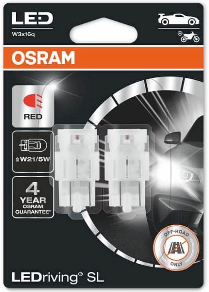 

Автолампы Osram 7515DRP-02B LEDriving P21/5W W3x16q 0,5 W 1,4 W