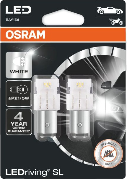 

Автолампа Osram 7528DWP-02B LEDriving P21/5W BAY15d 2 W 0,4 W