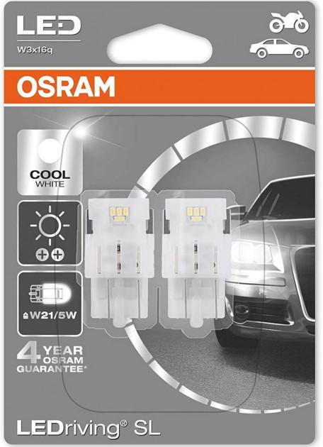 

Автолампы Osram 7716CW-02B LEDriving Standard W21/5W W3x16q 2,5 W