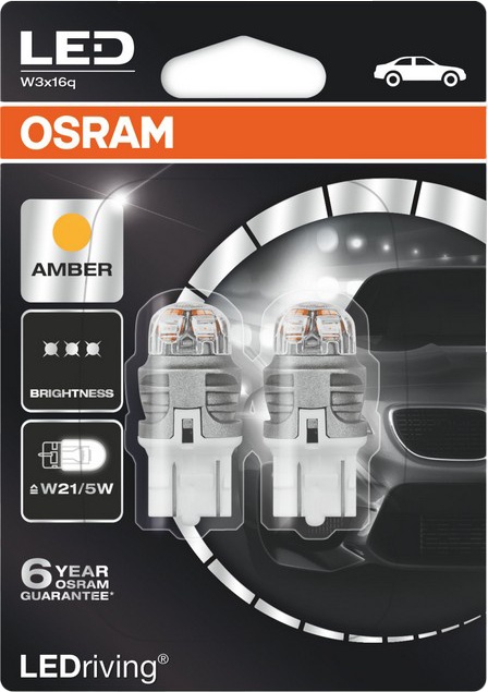 

Автолампы Osram 7915YE-02B LEDriving Premium W21/5W W3x16q 1,5 W