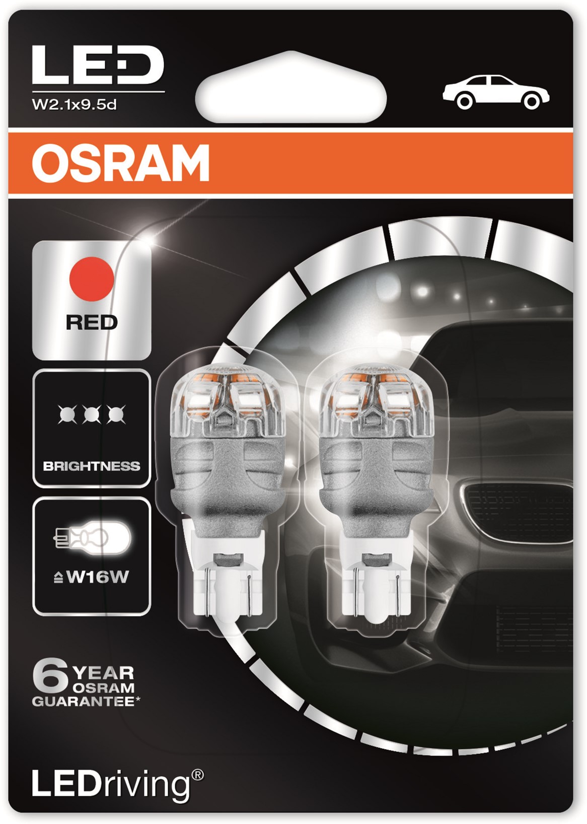 

Автолампа Osram 9213R-02B LEDriving Premium W16W W2,1x9,5d 2 W