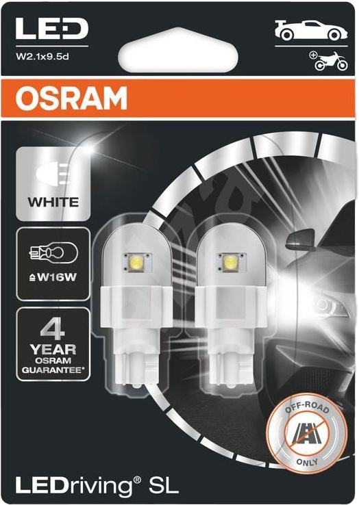 

Автолампы Osram 921DWP-02B LEDriving W16W W2,1x9,5d 1,3 W