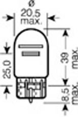 

Автолампа Osram 7515 Original Line W21/5W W3x16q 5 W прозрачный