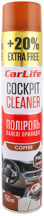 

Полироль для салона Carlife Cockpit Cleaner кофе 750 мл CF757