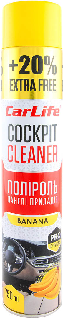 

Полироль для салона Carlife Cockpit Cleaner банан 750 мл CF753