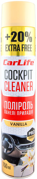 

Полироль для салона Carlife Cockpit Cleaner ваниль 750 мл CF751