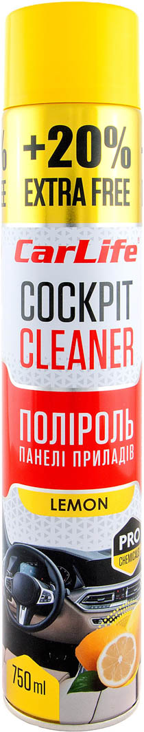 

Полироль для салона Carlife Cockpit Cleaner лимон 750 мл CF752
