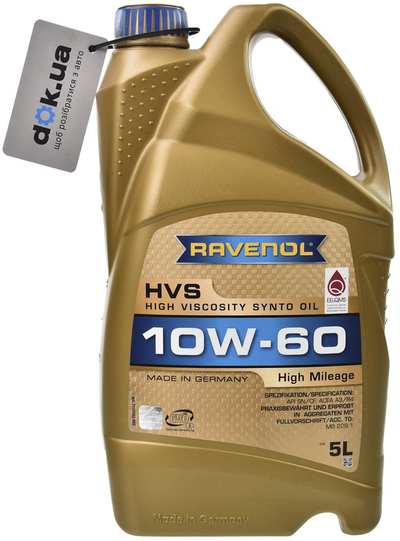 

Моторное масло Ravenol HVS 10W-60 синтетическое 11151025