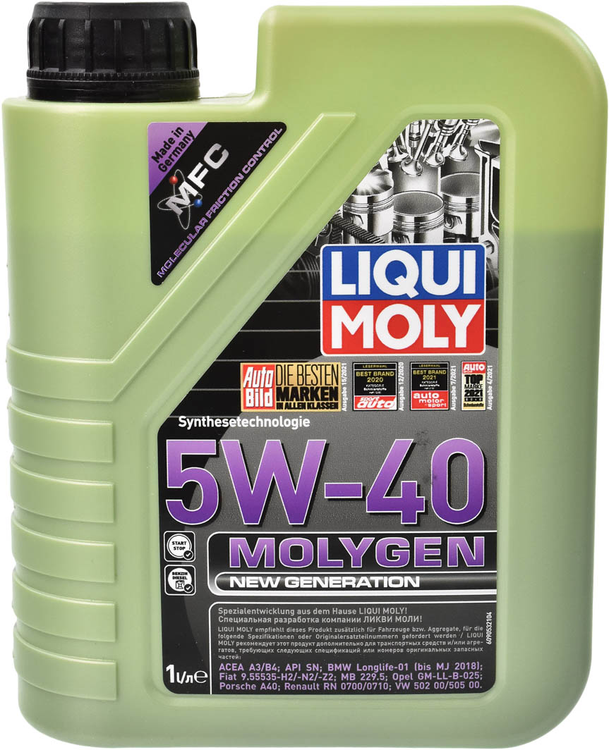 

Моторное масло Liqui Moly Molygen New Generation 5W-40 синтетическое 9055