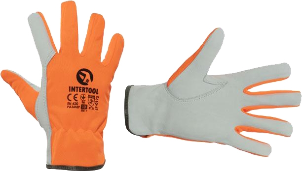 

Перчатки рабочие Intertool кожаные оранжевый SP-0173