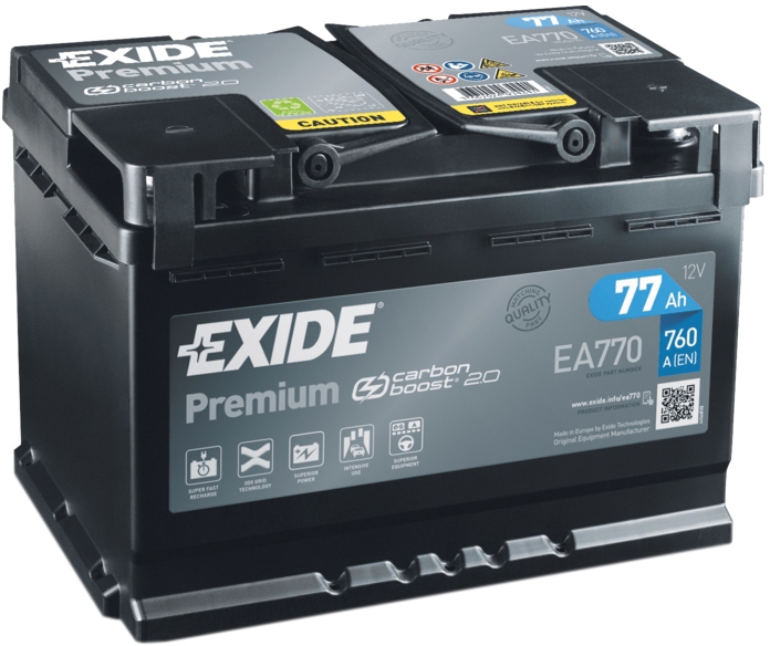 

Аккумулятор Exide 6 CT-77-R Premium EA770