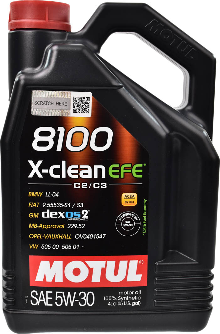 

Моторное масло Motul 8100 X-clean EFE 5W-30 синтетическое 109171