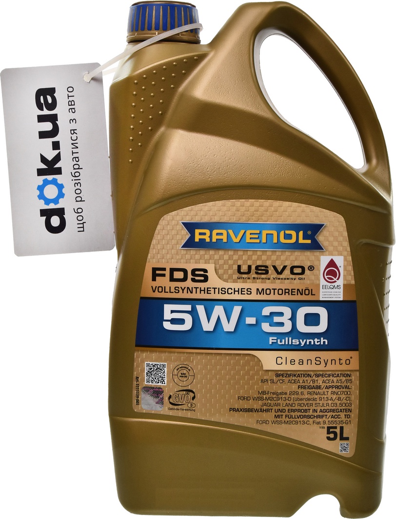 

Моторное масло Ravenol FDS 5W-30 синтетическое 1111139005