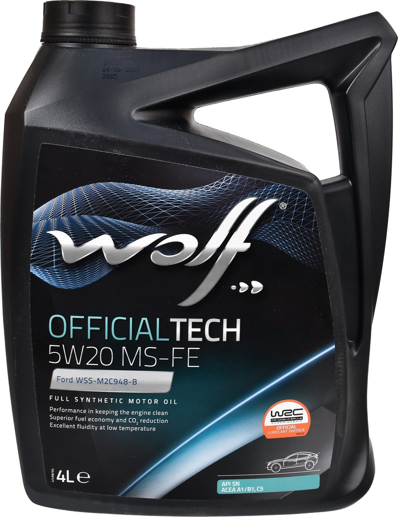 

Моторное масло Wolf Officialtech MS-FE 5W-20 синтетическое 8320385