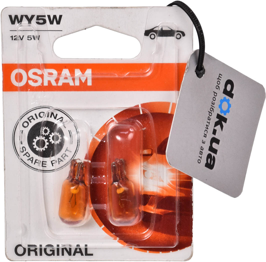 

Автолампа Osram 2827NA-02B Original WY5W W2,1x9,5d 5 W оранжевая