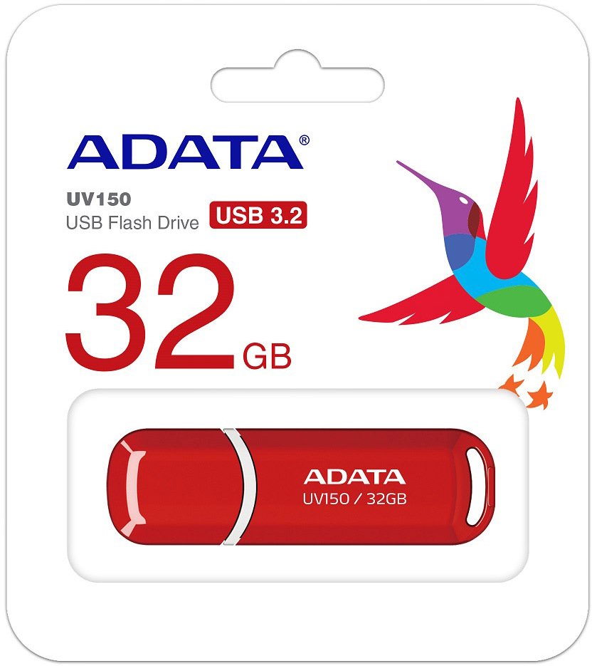 

Флешка Adata UV150 Red 32 ГБ AUV150-32G-RRD