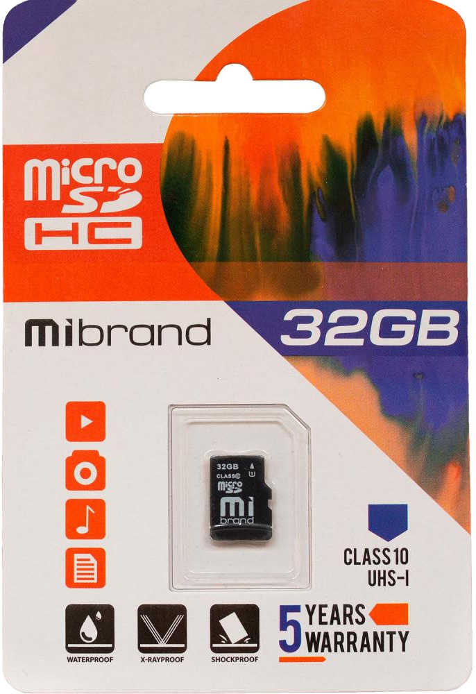 

Карта памяти Mibrand microSDHC 32 ГБ MICDHU132GB