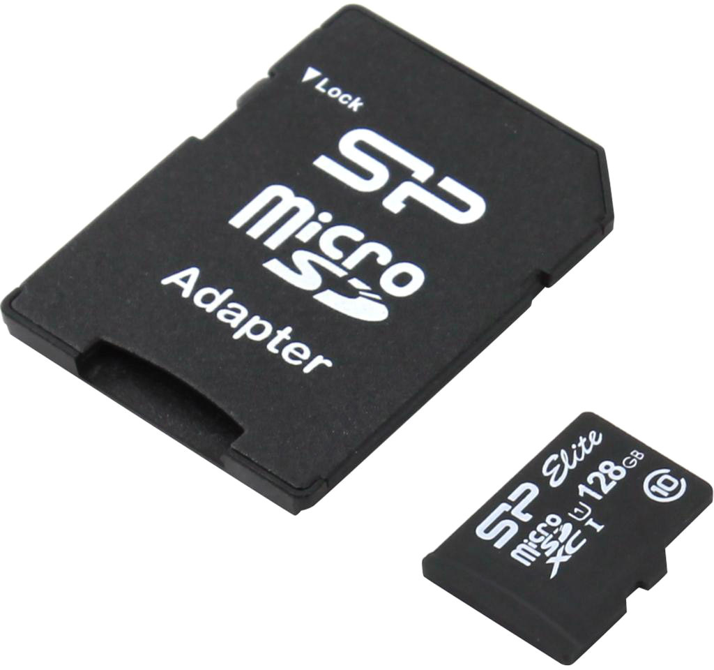 

Карта памяти Silicon Power Elite microSDXC 128 ГБ с SD-адаптером SP128GBSTXBU1V10SP