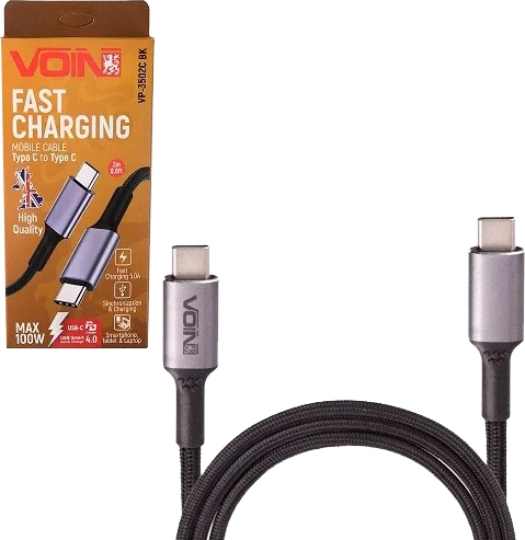 

Кабель Voin VP-3501CBK USB type-C - USB type-C 1 м