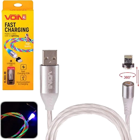 

Кабель Voin VL-1601LRB USB - Apple Lightning 1 м
