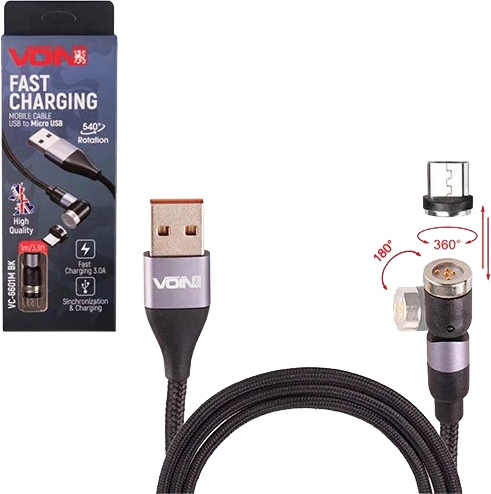 

Кабель Voin VC-6601MBK USB - Micro USB 1 м