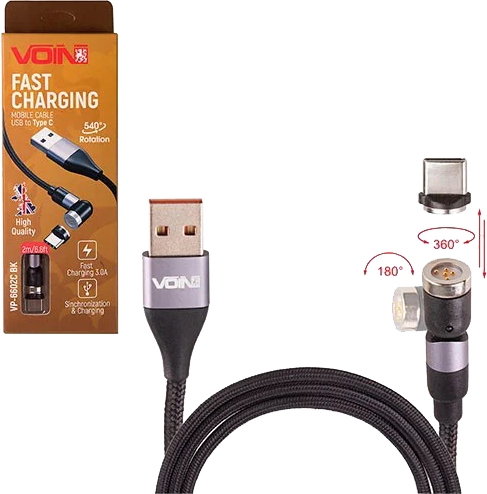 

Кабель Voin VP-6602CBK USB - USB type-C 2 м