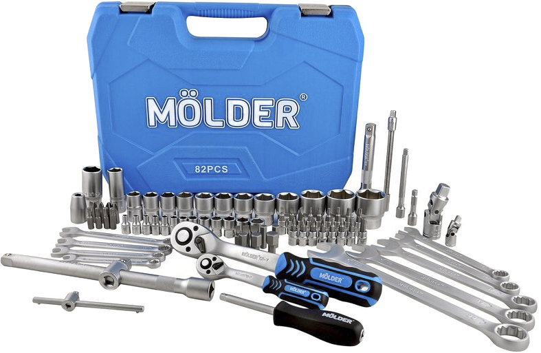 

Набор инструментов Molder MT60082 1/2", 1/4" 82 шт.