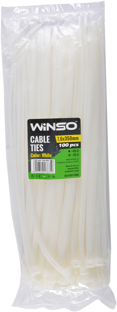 

Стяжка Winso 176350 0,35 м 7,6 мм 100 шт