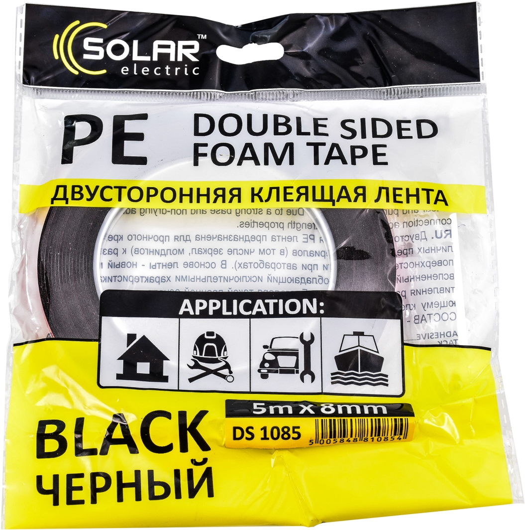 

Двухсторонний скотч Solar DS1085 полиэтиленовая 8x5000