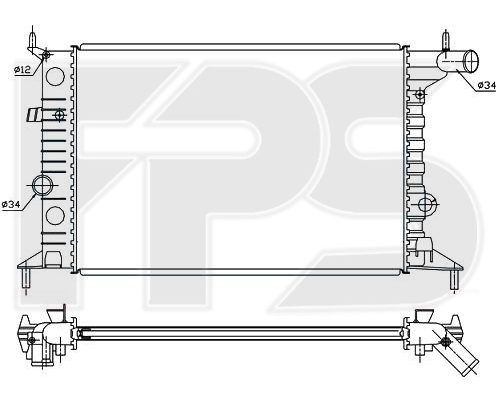 

FPS FP52A280 Радиатор охлаждения двигателя