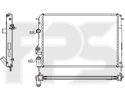 

FPS FP56A365P Радиатор охлаждения двигателя