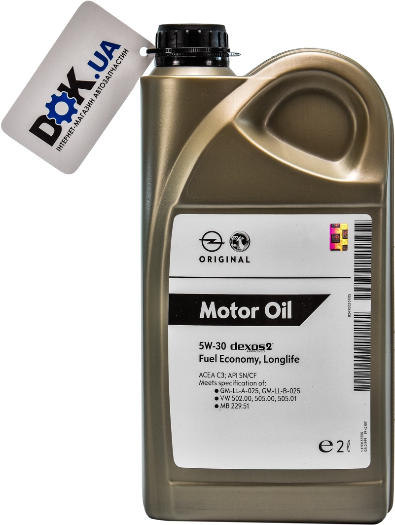 

Моторное масло General Motors Dexos2 5W-30 синтетическое 1942001