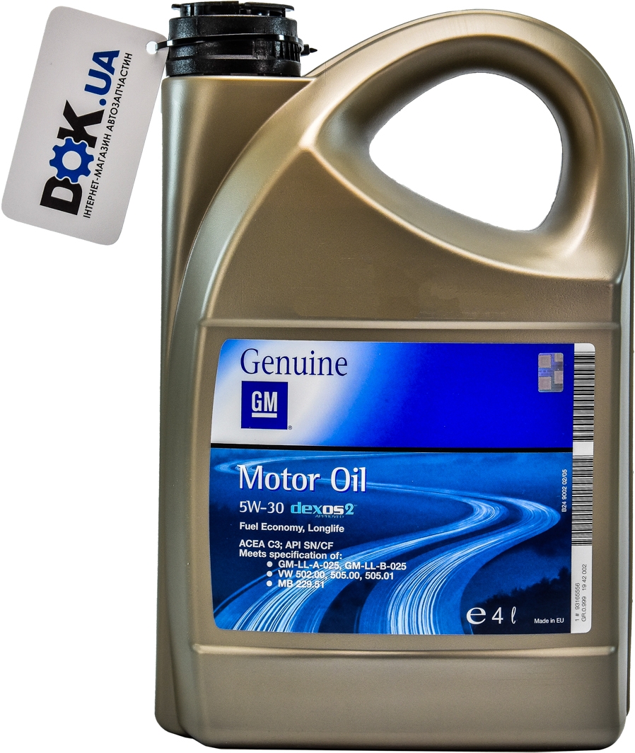 

Моторное масло General Motors Dexos2 5W-30 синтетическое 1942002