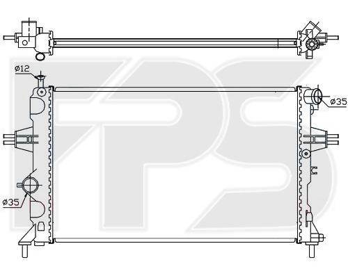 

FPS FP52A288 Радиатор охлаждения двигателя