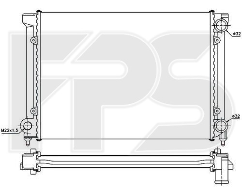 

FPS FP74A438 Радиатор охлаждения двигателя