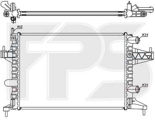 

FPS FP52A265P Радиатор охлаждения двигателя