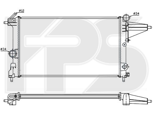 

FPS FP52A252 Радиатор охлаждения двигателя