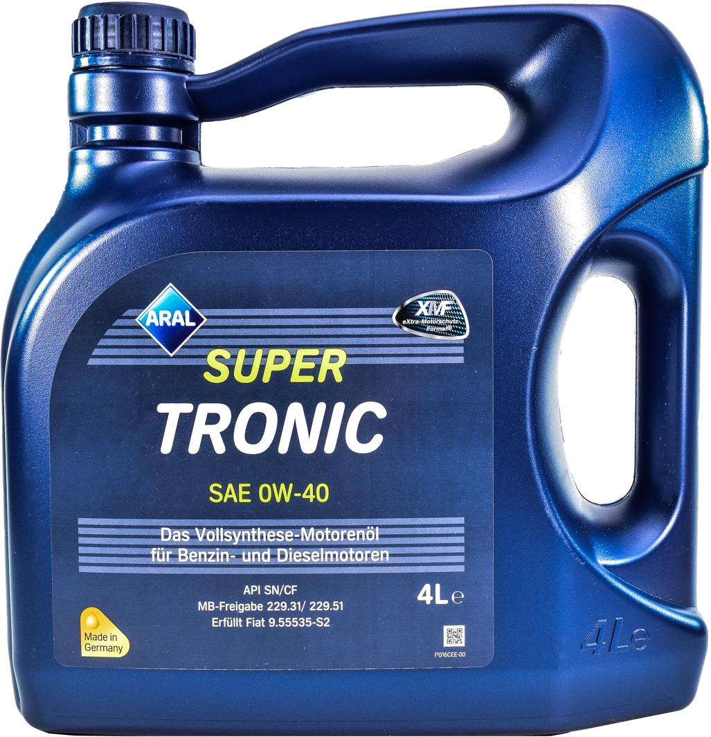 

Моторное масло Aral SuperTronic 0W-40 синтетическое 20459