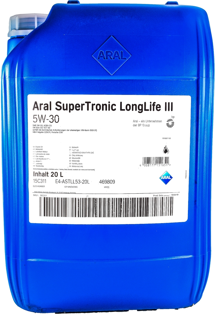 

Моторное масло Aral SuperTronic LongLife III 5W-30 синтетическое 10472