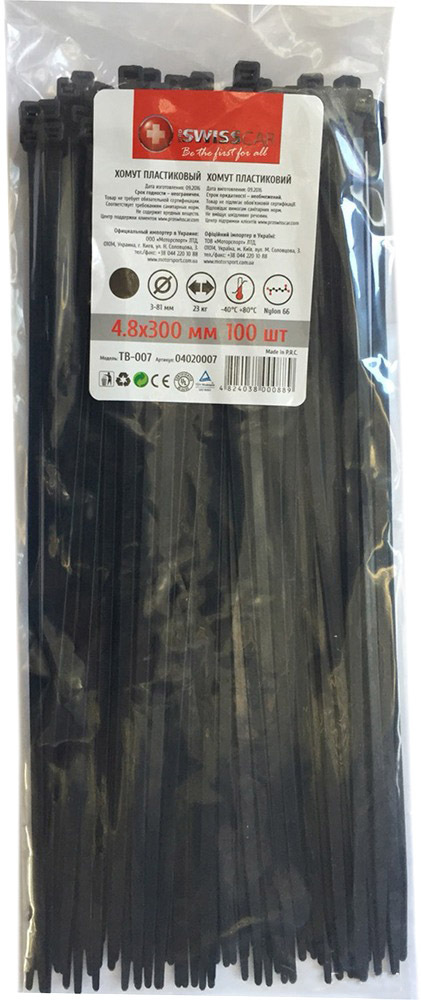 

Стяжка ProSwissCar TB-007 0,3 м 4,8 мм 100 шт