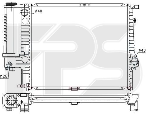 

FPS FP14A18P Радиатор охлаждения двигателя