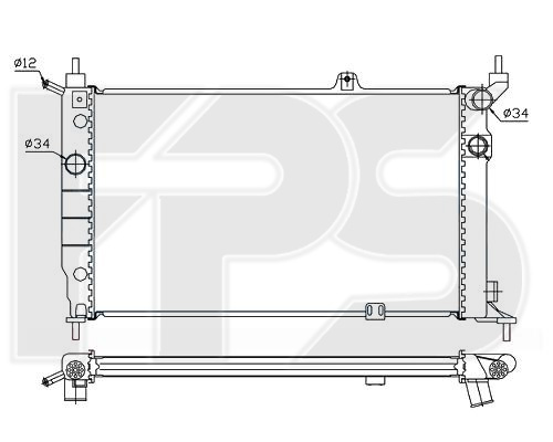 

FPS FP52A258P Радиатор охлаждения двигателя