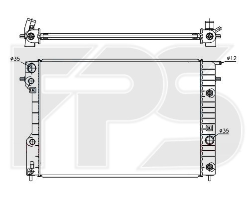 

FPS FP52A318P Радиатор охлаждения двигателя