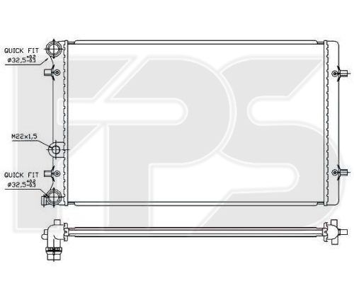 

FPS FP62A826 Радиатор охлаждения двигателя