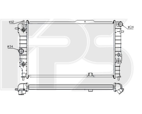 

FPS FP52A286 Радиатор охлаждения двигателя