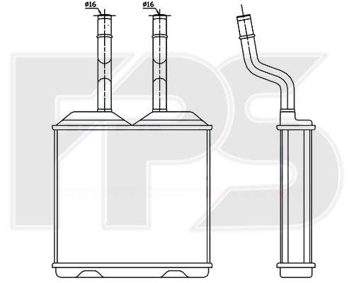 

FPS FP52N36 Радиатор печки